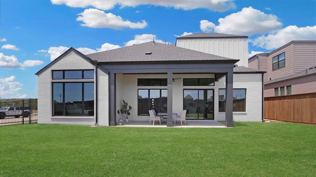 Exterior details and patio area of a home in Rio Vista at Kelly Ranch, Aledo (Image 4).