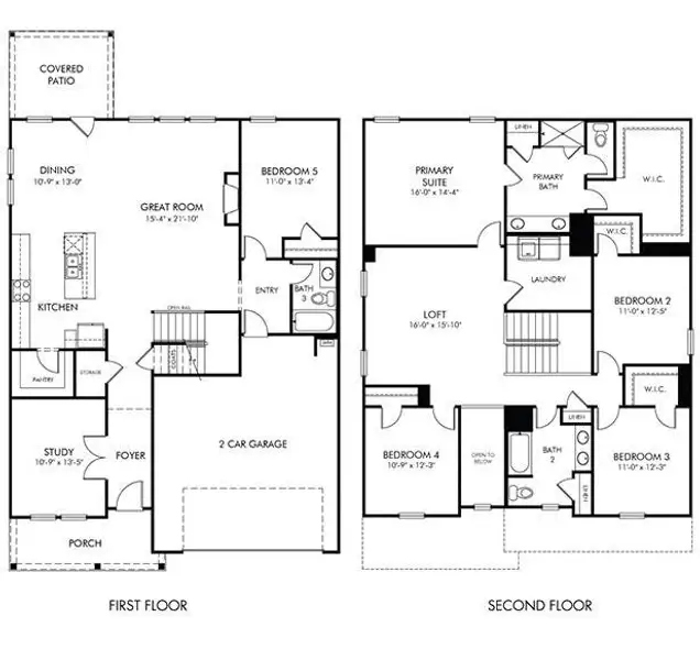 2D floor plan layout of this home in Harmony Manor, Fairburn, GA (Image 2). 2D floor plan layout of this home in Harmony Manor, Fairburn, GA (Image 2).