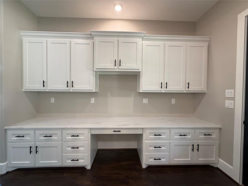 Desk behind kitchen Desk behind kitchen