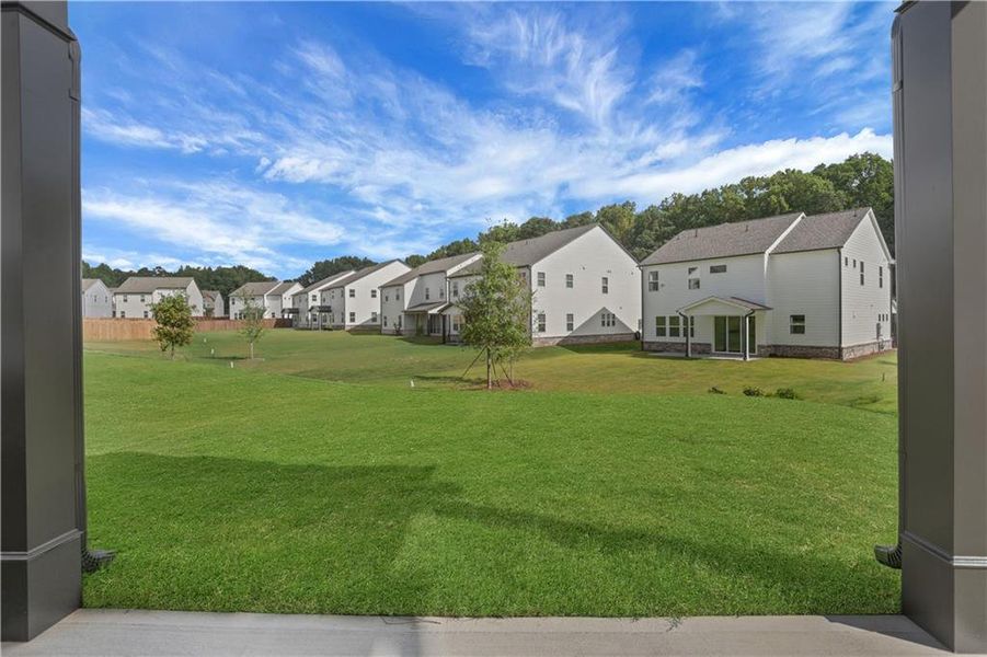 Exterior details and patio area of a home in The Paddocks at Doc Hughes, Buford (Image 31).