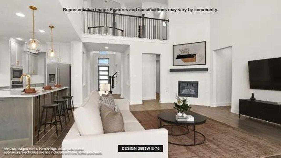Furnished interior view inside a new home in Harvest Green, Richmond (Image 4).