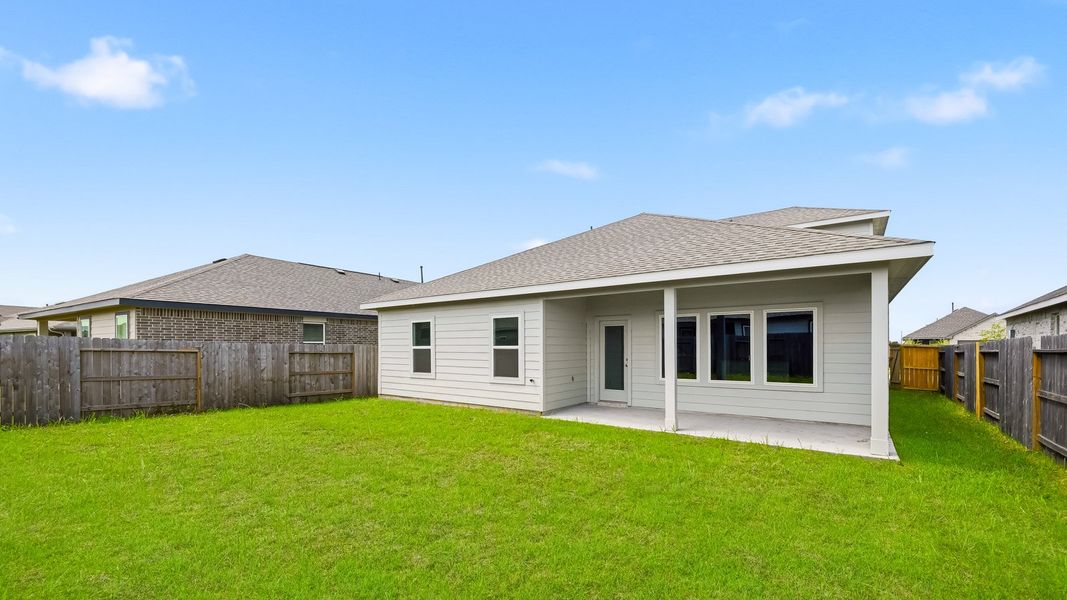 Exterior details and patio area of a home in River Ranch Trails, Dayton (Image 4). Exterior details and patio area of a home in River Ranch Trails, Dayton (Image 4).