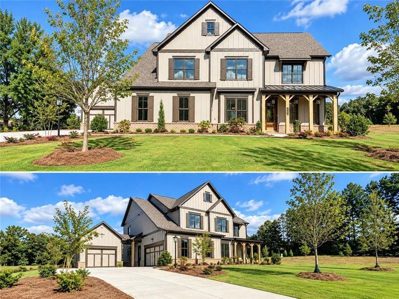 Front exterior of a new home in The Tillery, Marietta, GA, highlighting curb appeal (Image 22). Front exterior of a new home in The Tillery, Marietta, GA, highlighting curb appeal (Image 22).