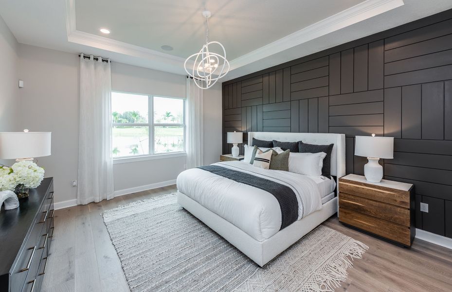 Representative furnished interior of a home built from the Mystique by DiVosta in Emerson Oaks, Vero Beach (Image 18).