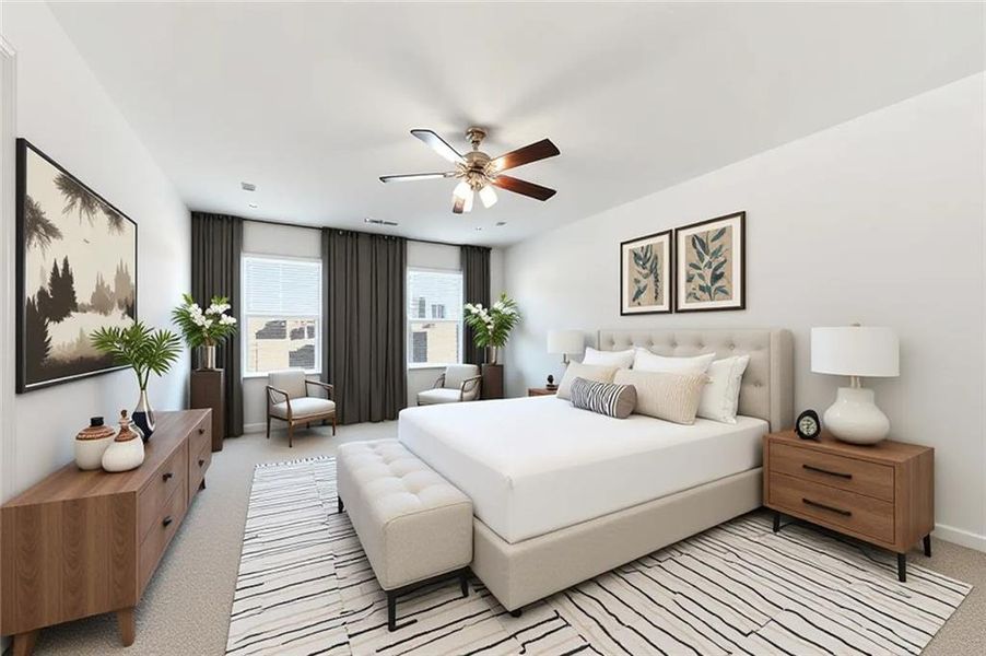 Furnished interior view inside a new home in Brooks Village, Dacula (Image 18).