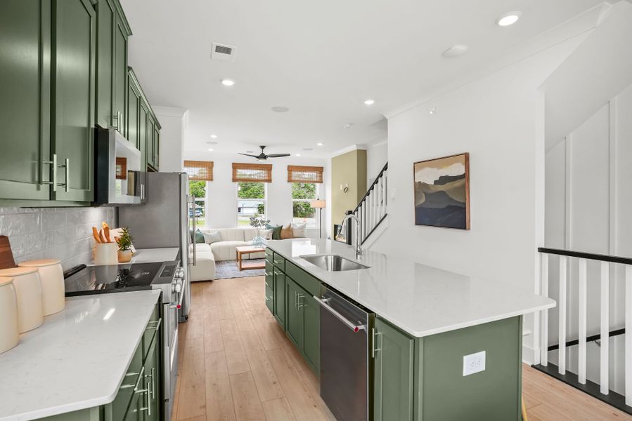 Representative furnished interior of a home built from the Evans by Pulte Homes in West End Heights, Charlotte (Image 69).