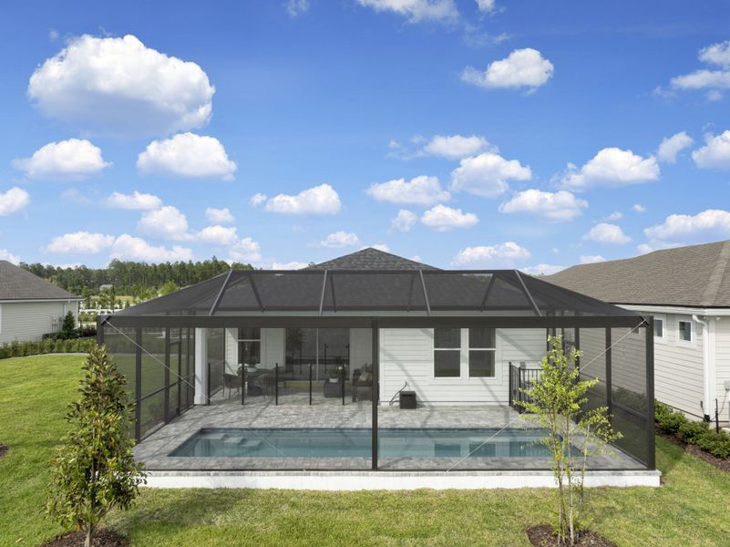 Representative exterior photo of a completed home built from the Barbados by Mattamy Homes in RiverTown - WaterSong, St. Johns, FL (Image 17). Representative exterior photo of a completed home built from the Barbados by Mattamy Homes in RiverTown - WaterSong, St. Johns, FL (Image 17).