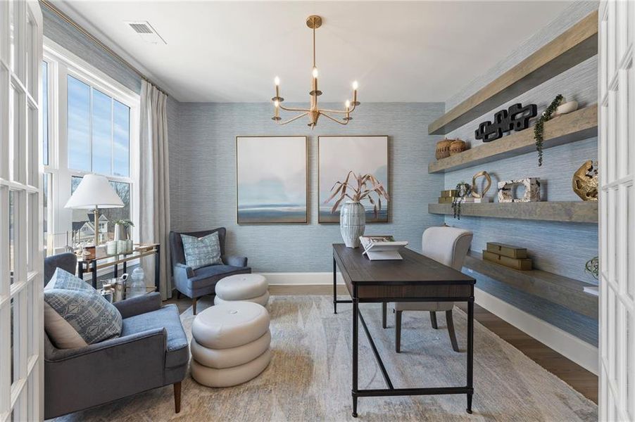 Furnished interior view inside a new home in , Dallas (Image 17).