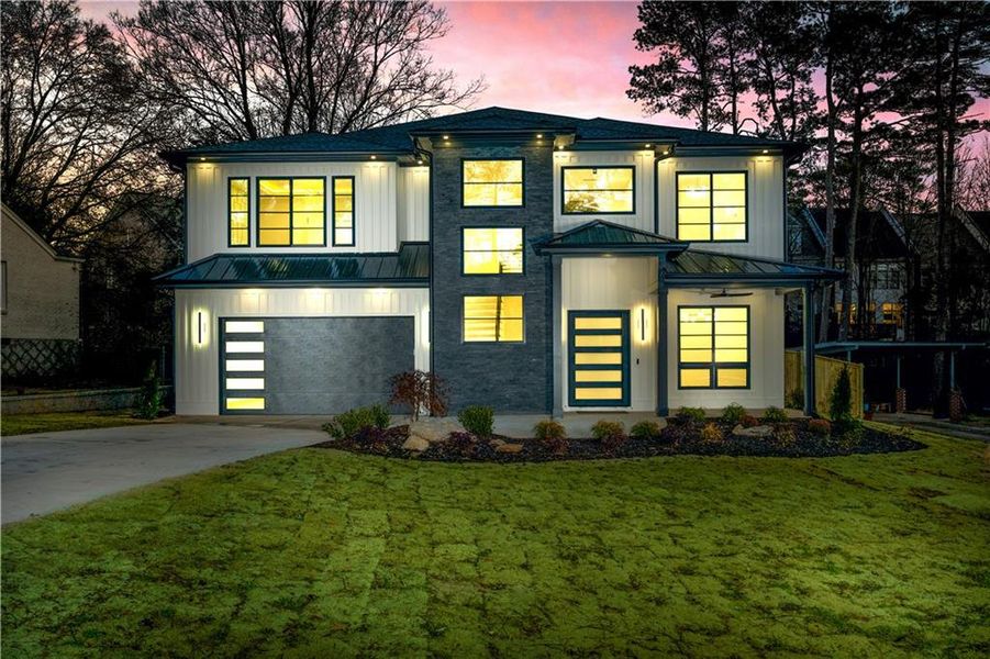 Front exterior of a new home in , Atlanta, GA, highlighting curb appeal (Image 31). Front exterior of a new home in , Atlanta, GA, highlighting curb appeal (Image 31).