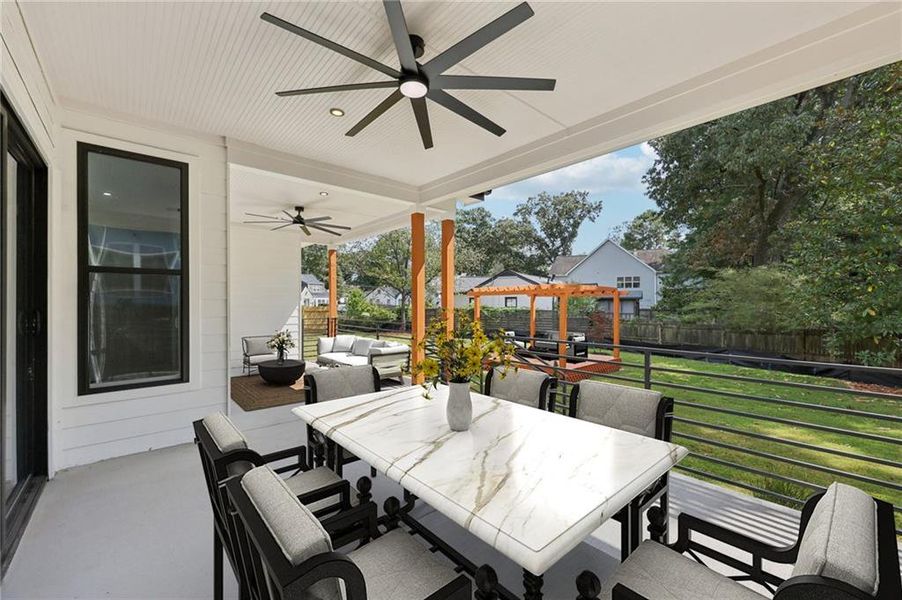 Exterior details and patio area of a home in , Atlanta (Image 3).