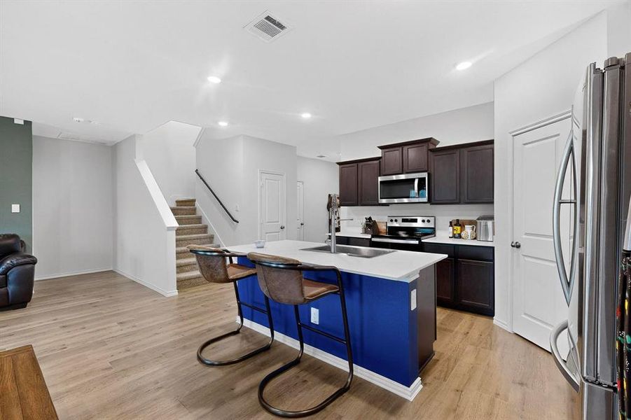 Furnished interior view inside a new home in , Providence Village (Image 16). Furnished interior view inside a new home in , Providence Village (Image 16).