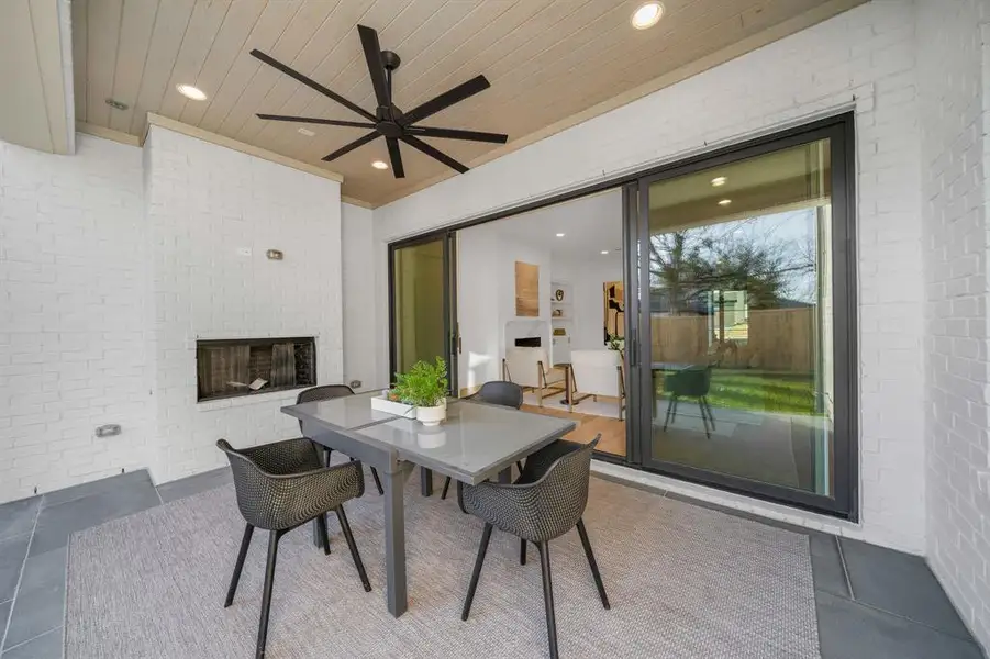 Exterior details and patio area of a home in , Dallas (Image 2). Exterior details and patio area of a home in , Dallas (Image 2).