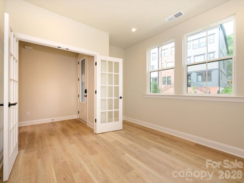 First Floor Flex Space with French Doors