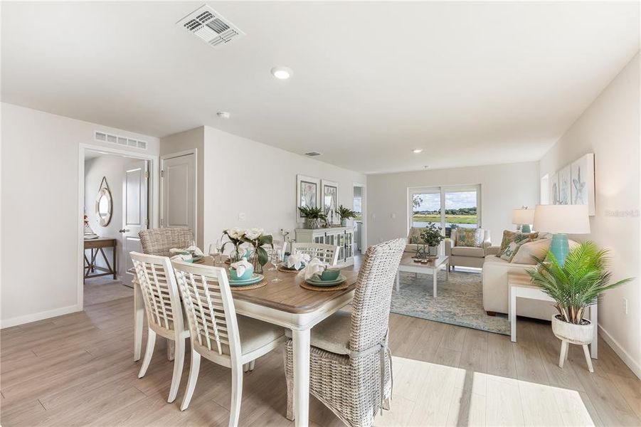 Furnished interior view inside a new home in Coral Lakes - Tradition & Express, Punta Gorda (Image 12). Furnished interior view inside a new home in Coral Lakes - Tradition & Express, Punta Gorda (Image 12).