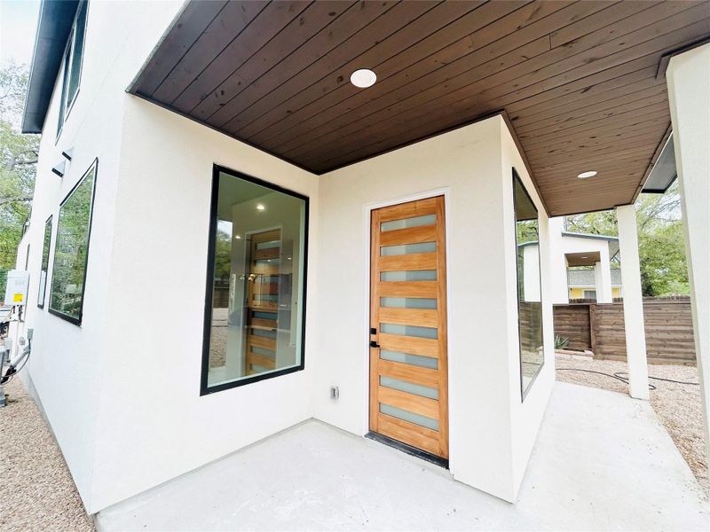 Exterior details and patio area of a home in , Austin (Image 2). Exterior details and patio area of a home in , Austin (Image 2).