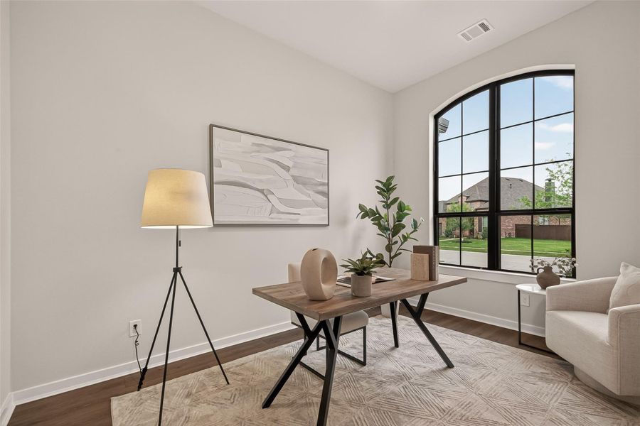 Office/Study at the front of the home.  Very nice view!