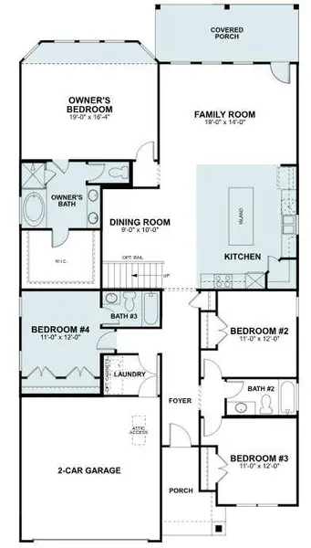 2D floor plan layout of this home in Barksdale, Leander, TX (Image 4).