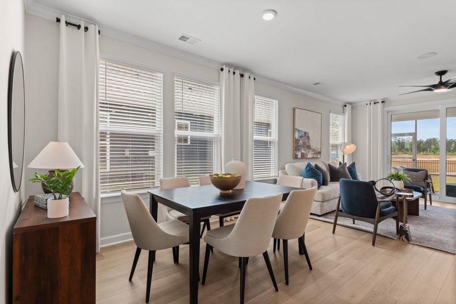 Representative furnished interior of a home built from the The Hibiscus by Chesapeake Homes in Coastal Club of the Carolinas, Calabash (Image 8).