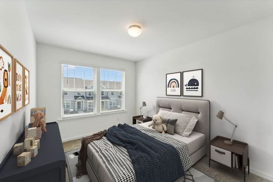 Representative furnished interior of a home built from the Lucas TH by True Homes in Hoover Townhomes, Charlotte (Image 12).