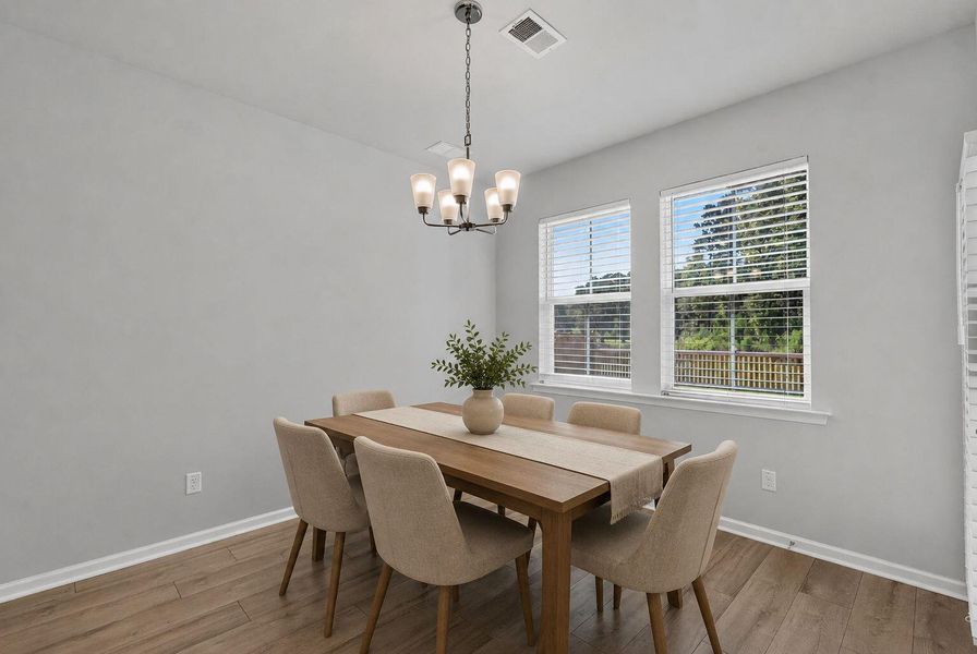 Furnished interior view inside a new home in Sweetgrass at Summers Corner, Summerville (Image 39).