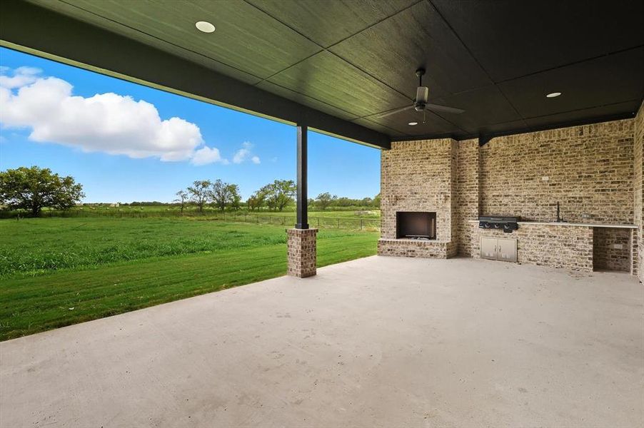 Exterior details and patio area of a home in , Sanger (Image 16). Exterior details and patio area of a home in , Sanger (Image 16).