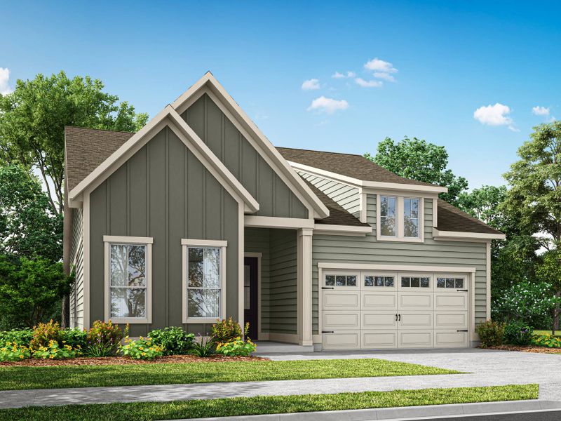 Representative exterior photo of a completed home built from the Longleaf Way by Tri Pointe Homes in The Pines Collection at Serenity, Fuquay Varina, NC (Image 18).