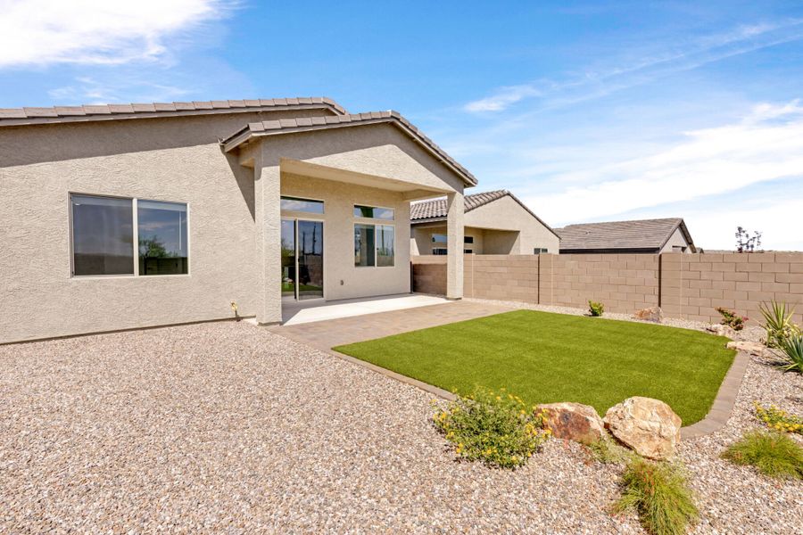 Exterior details and patio area of a home in Saguaro Reserve II, Marana (Image 3). Exterior details and patio area of a home in Saguaro Reserve II, Marana (Image 3).