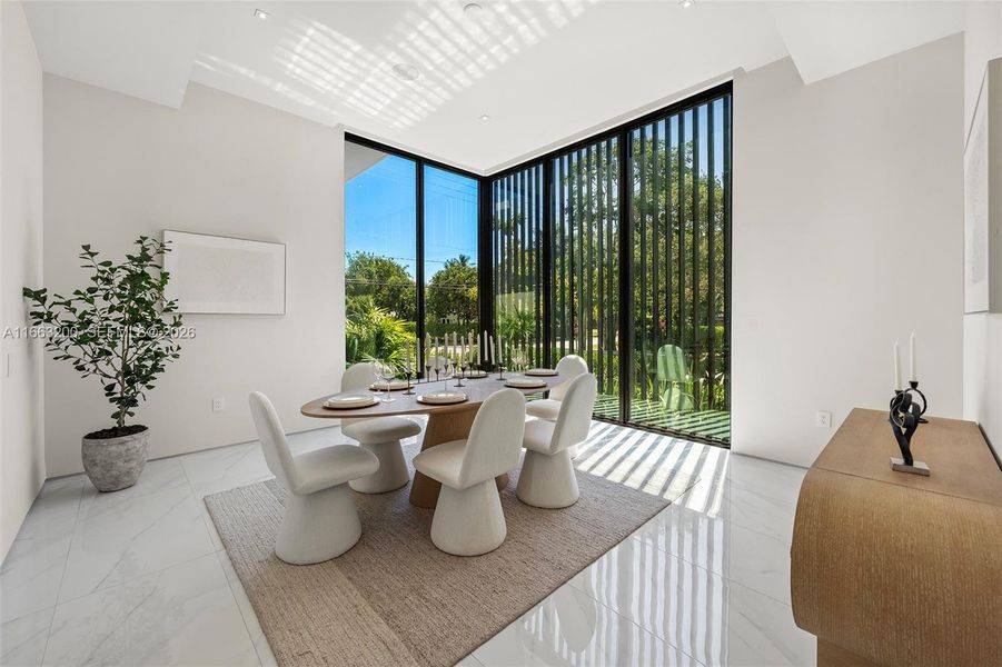 Furnished interior view inside a new home in , Miami Beach (Image 18). Furnished interior view inside a new home in , Miami Beach (Image 18).