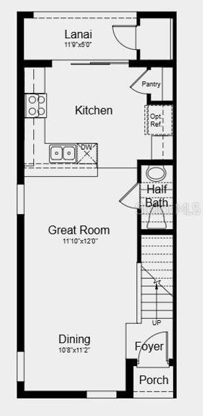 2D floor plan layout of this home in Skye Ranch Community Group Page, Sarasota, FL (Image 3).