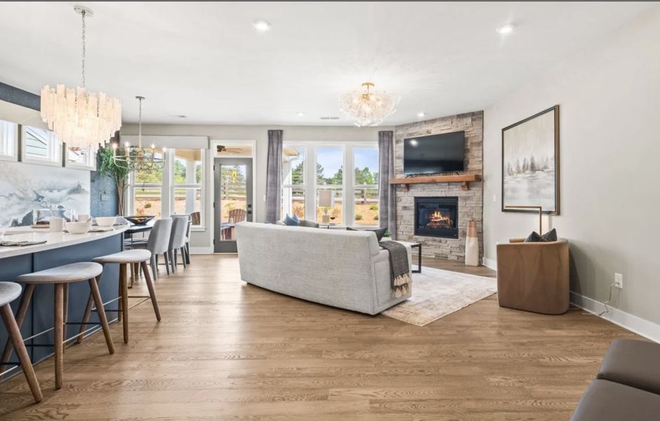 Representative furnished interior of a home built from the Amelia by Fischer Homes in Savannah Lakes, Hiram (Image 12).