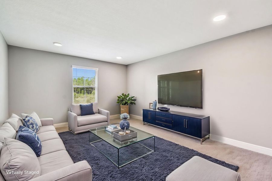 Media Room - Virtually Staged