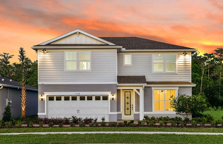 Representative exterior photo of a completed home built from the Whitestone by Pulte Homes in Pinewood Reserve, Orlando, FL (Image 22).