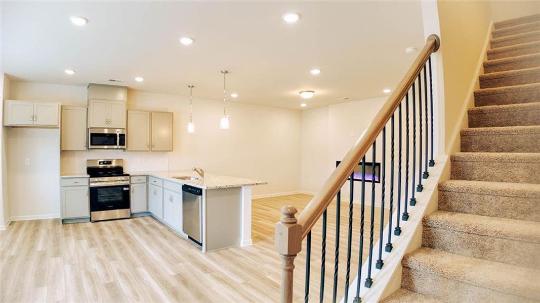 Furnished interior view inside a new home in Franklin Manor, Lawrenceville (Image 6). Furnished interior view inside a new home in Franklin Manor, Lawrenceville (Image 6).