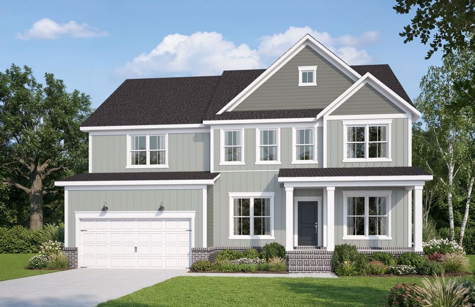 Representative exterior photo of a completed home built from the Willwood by Pulte Homes in Everbrook, Angier, NC (Image 22).