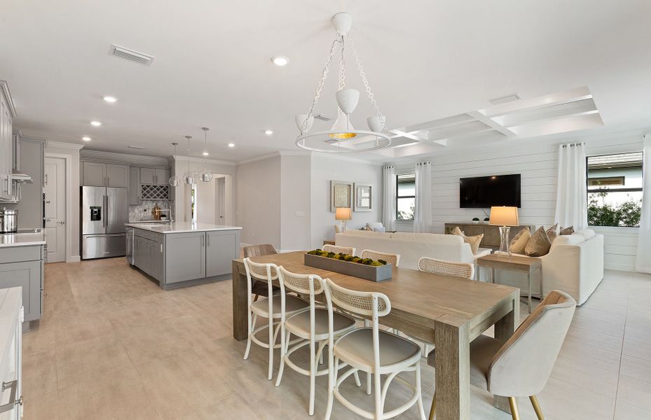 Café located off the kitchen and gathering room, great for hosting parties