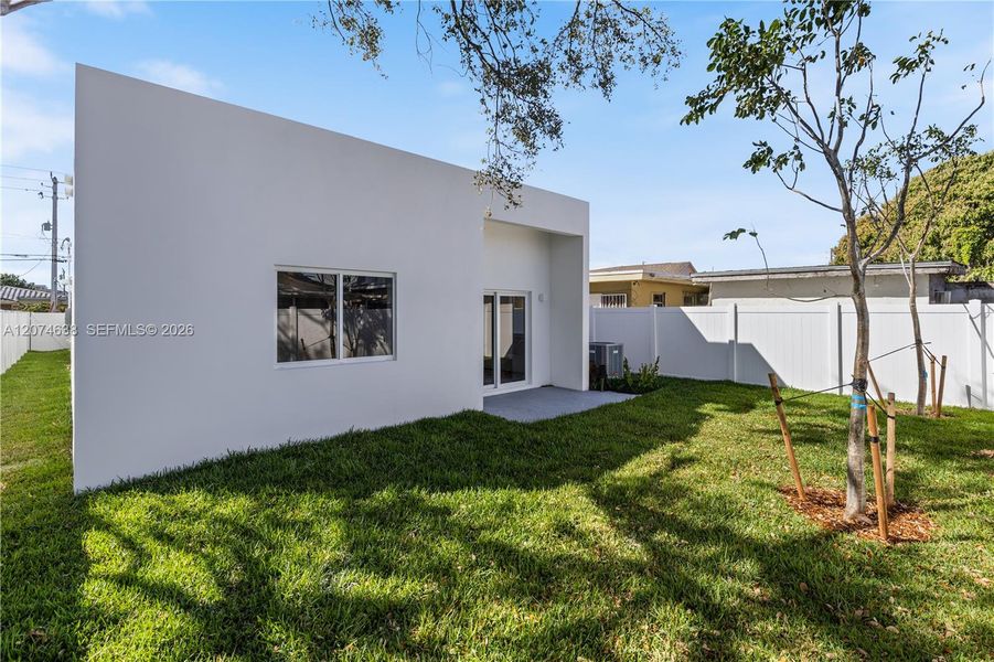 Exterior details and patio area of a home in , Miami (Image 2). Exterior details and patio area of a home in , Miami (Image 2).