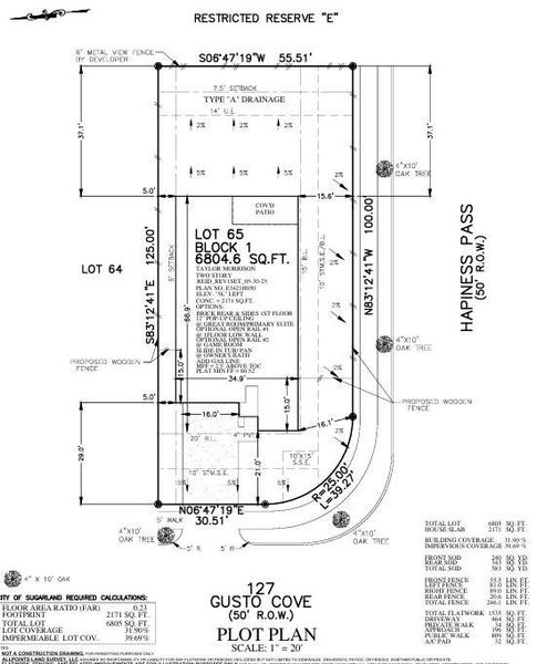 127 Gusto Cove preliminary plot plan