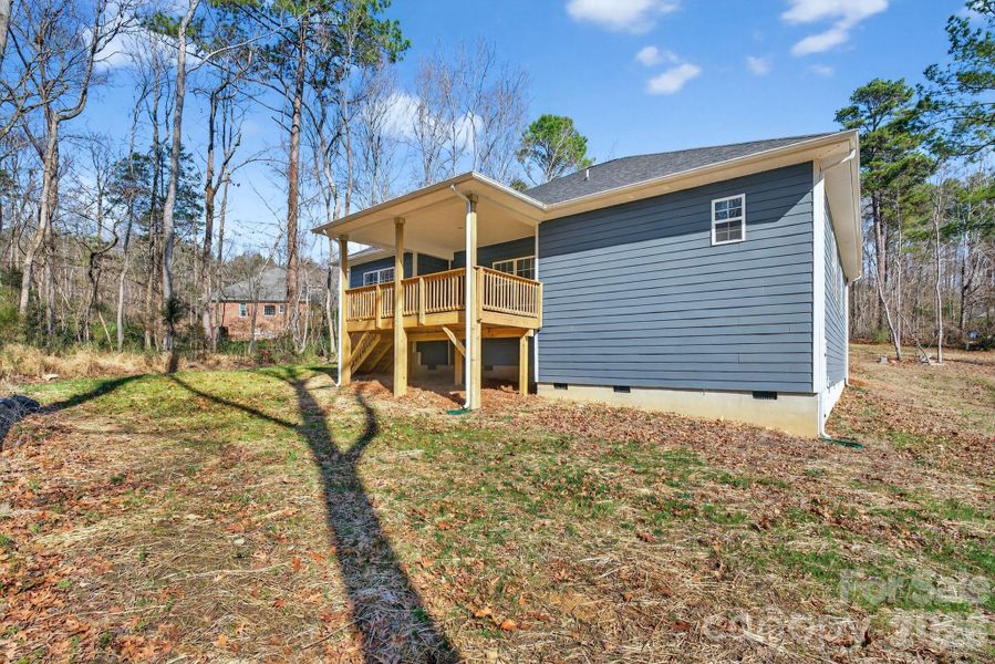 Exterior details and patio area of a home in Crystal Village, Albemarle (Image 3).