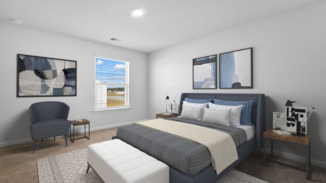 Furnished interior view inside a new home in The Groves at Bees Creek, Ridgeland (Image 16).