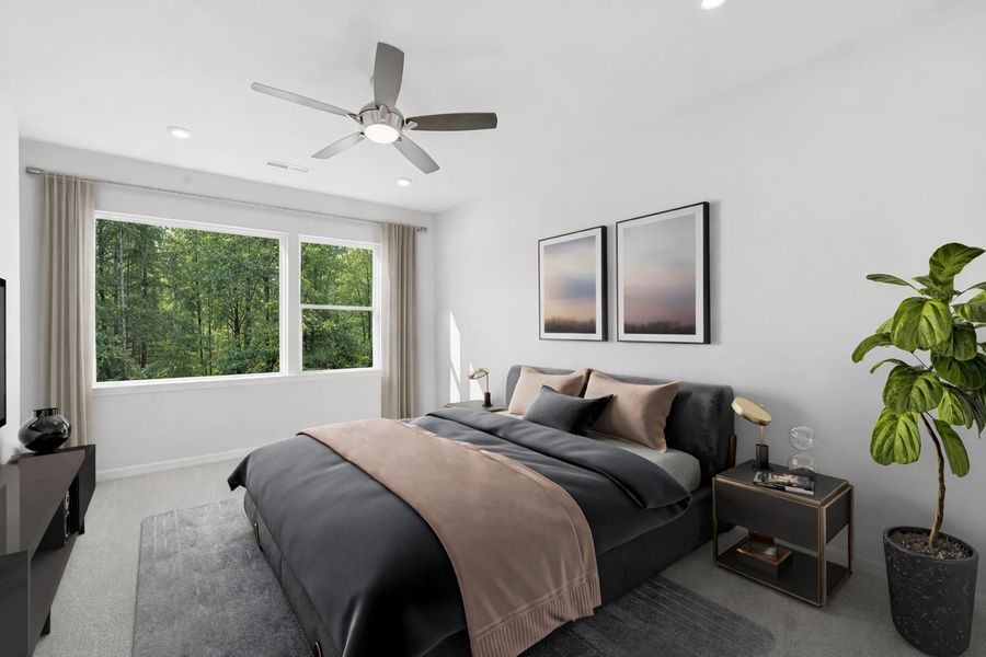 Representative furnished interior of a home built from the Lincoln by Tri Pointe Homes in The Grove at Latta Park, Durham (Image 4).
