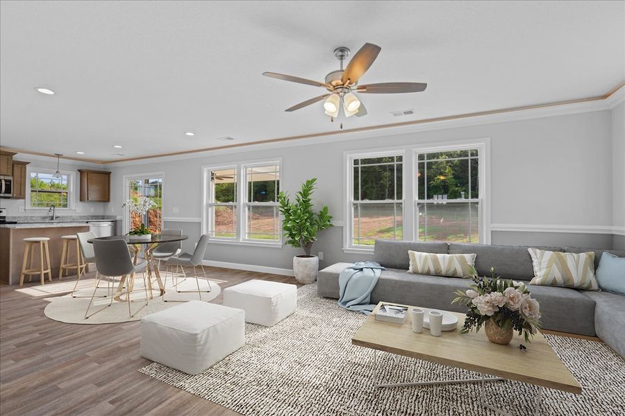 Representative furnished interior of a home built from the Reynolds by Enchanted Homes in Hampshire Heights, Moore (Image 7).