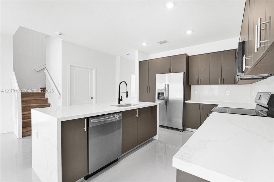 Furnished interior view inside a new home in , Miami (Image 12).