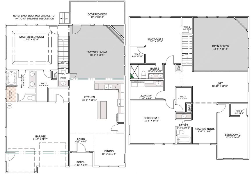 2D floor plan layout for the Ridge Elite by Enchanted Homes in Pointe Summit, Slater-Marietta, SC (Image 2).