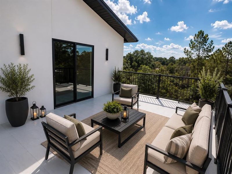 Exterior details and patio area of a home in , Orlando (Image 3).