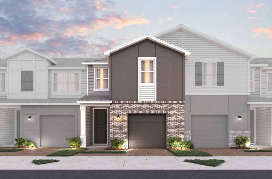 Representative exterior photo of a completed home built from the Magnolia by Beazer Homes in Towns at Greenleaf, Oviedo, FL (Image 15). Representative exterior photo of a completed home built from the Magnolia by Beazer Homes in Towns at Greenleaf, Oviedo, FL (Image 15).