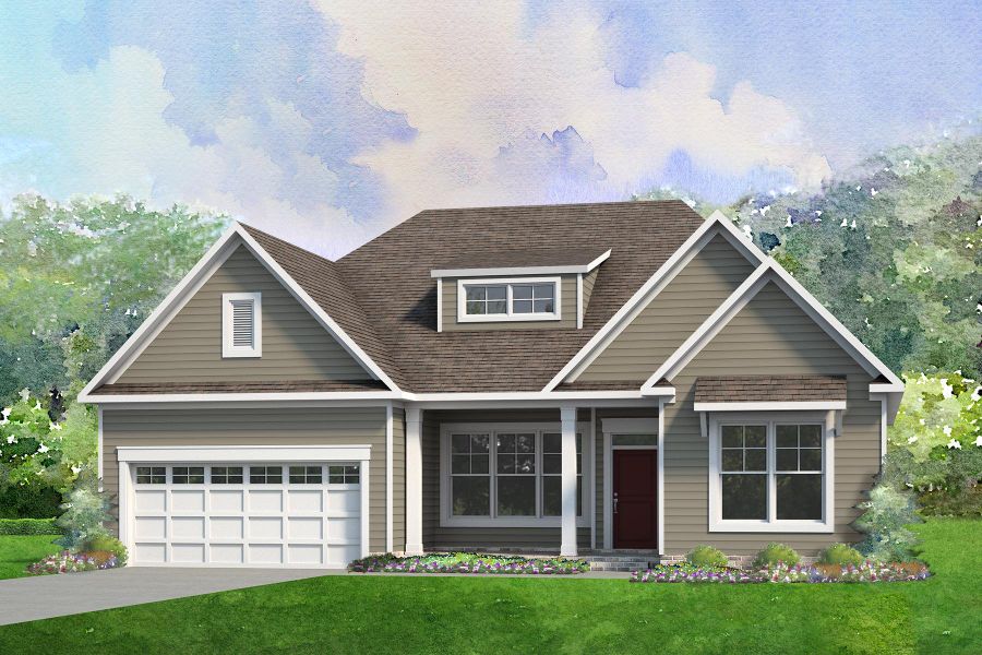 Representative exterior photo of a completed home built from the Avalon by Niblock Homes in Red Hill, Concord, NC (Image 2). Representative exterior photo of a completed home built from the Avalon by Niblock Homes in Red Hill, Concord, NC (Image 2).