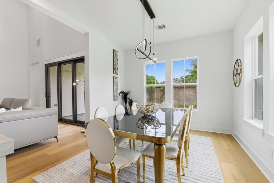 Elegant dining space adjacent to the main living area