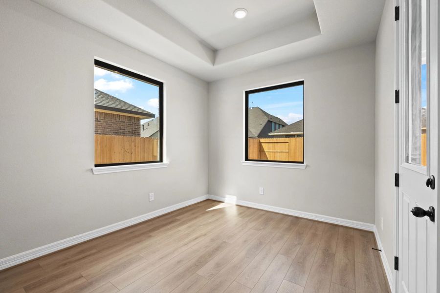 Dining area. Note: Sample product photo. Actual exterior and interior selections may vary by homesite. Photo may be virtually staged