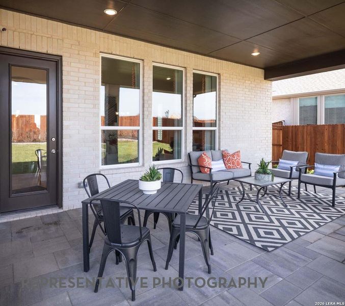 Exterior details and patio area of a home in Davis Ranch, San Antonio (Image 4). Exterior details and patio area of a home in Davis Ranch, San Antonio (Image 4).