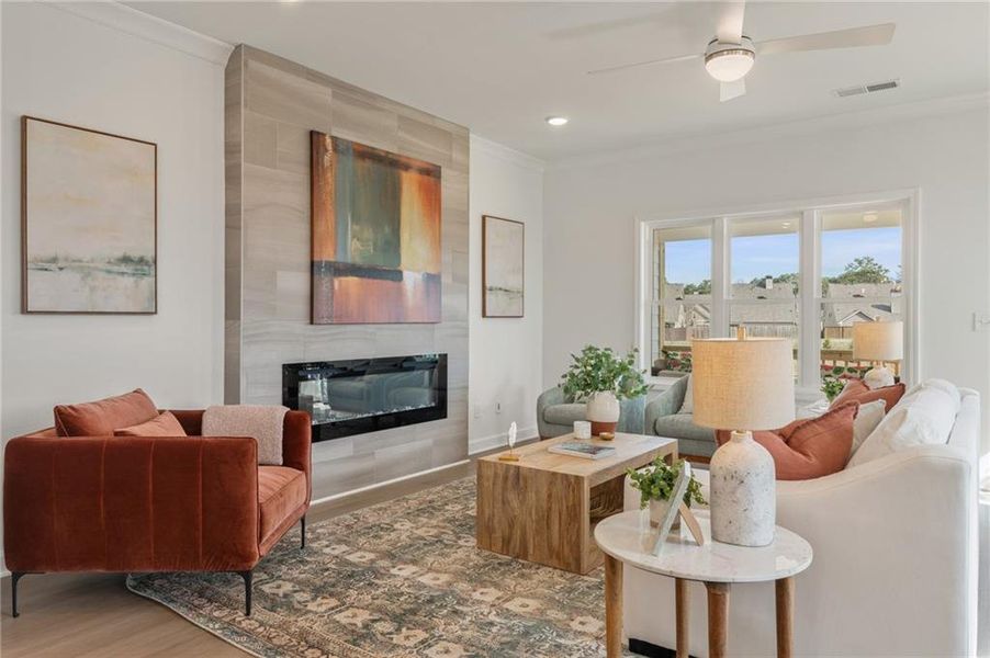 Furnished interior view inside a new home in Wilkins Walk, Mableton (Image 15).